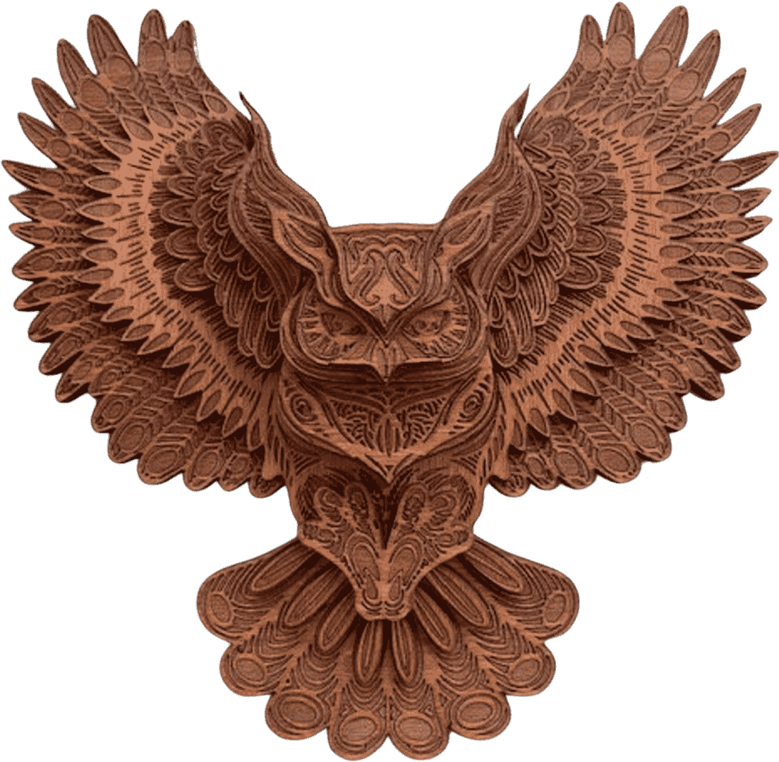 Through The Fire Designs: Rustic Multi Layered Owl